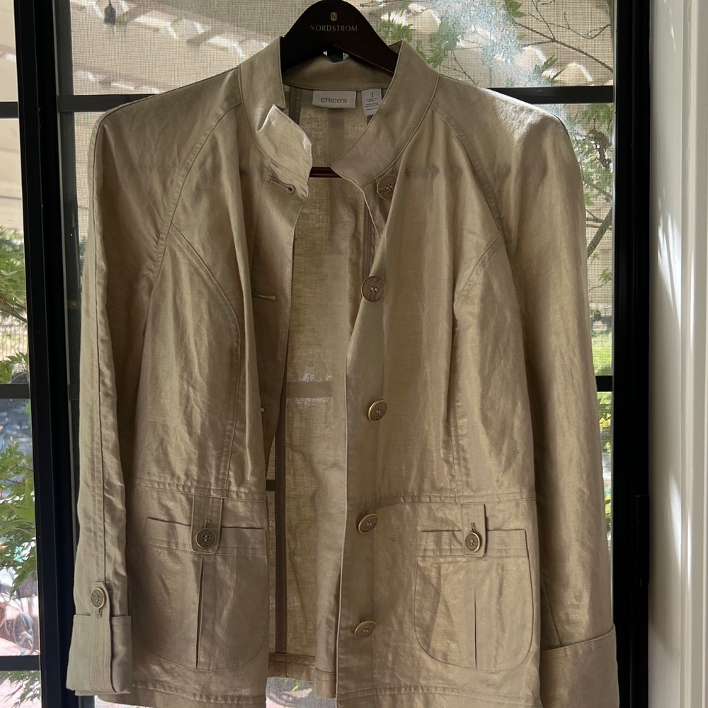 Chico's Tan women’s  Lightweight Jacket
